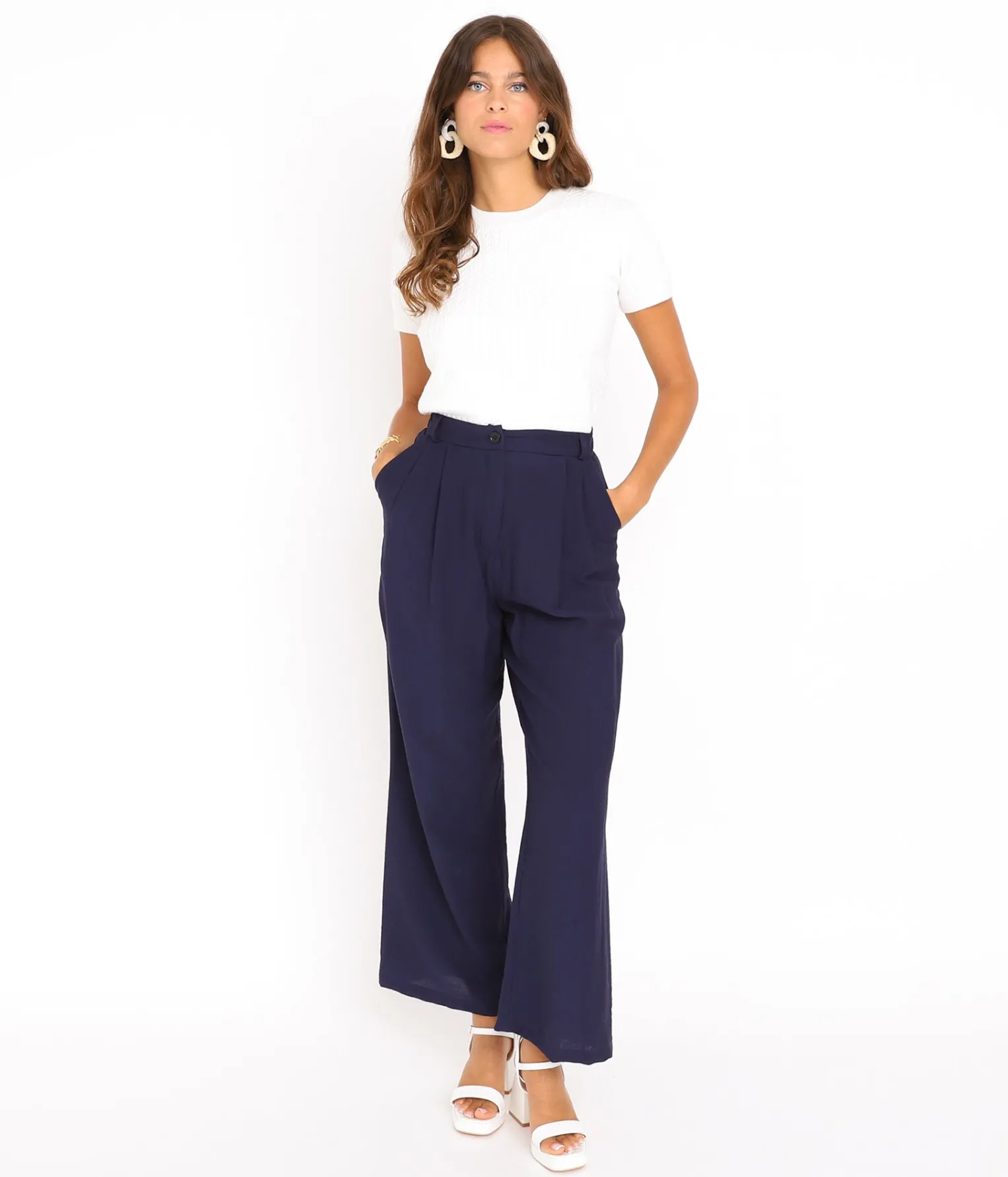 EDJI Pantalon large à boutons Méline* Pantalons & Jeans
