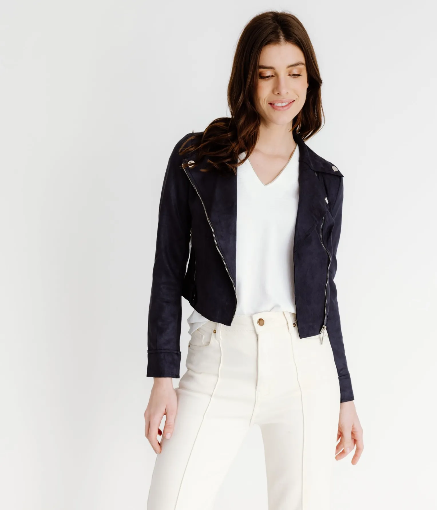 EDJI Perfecto court en suédine Ilona* Vestes & Blousons