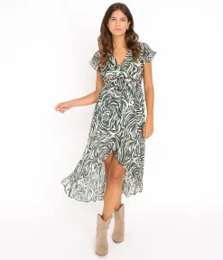EDJI Robe longue cache-cœur Héléna* Robes