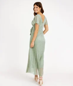 EDJI Robe longue cache-cœur plissée Léa* Robes