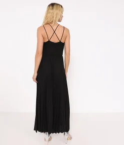 EDJI Robe longue plissée à paillettes* Robes